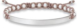 Bransoletka Thomas Sabo z zawieszką, różowa, biała, szara, srebro 925 X0188- 581-7-S