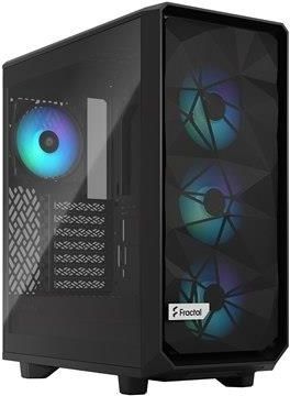 Fractal Design Meshify 2 Compact Lite RGB Black TG Light, Mid-Tower, Power supply included No (FDCMEL2C05)