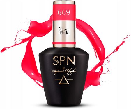 Spn Nails Lakier hybrydowy 669 Neon Pink 8ml