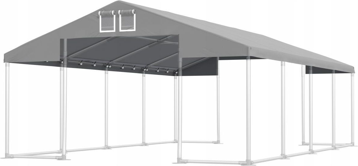 Das Company Tenda di Stoccaggio Bianco 5x8m Impermeabile 560 g/m2 PVC Telone Costruzione Summer Plus sul Fondo e Rinforzi Tetto - Tende da Esterno, Tenda da Esterno Impermeabile - Tendone