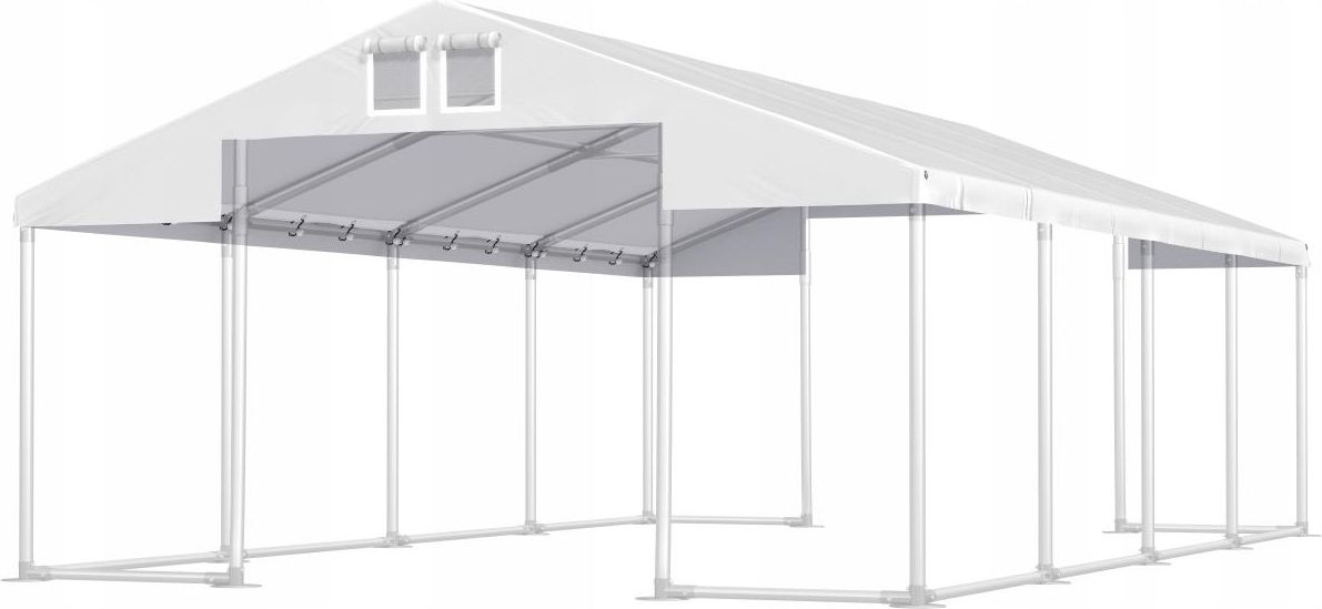 Tenda di stoccaggio bianco 8x12x3m Impermeabile 560 g/m2