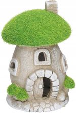 Figurka Ogrodowa Domek Grzybek Ceramiczny Led