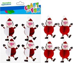 Zdjęcie Craft With Fun Naklejki Dekoracyjne Mikołaj Harmonijka 4Szt - Bieruń
