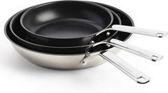 Zdjęcie Patelnie stalowe z powłoką 20 + 24 + 28 cm / KitchenAid - Nowogard