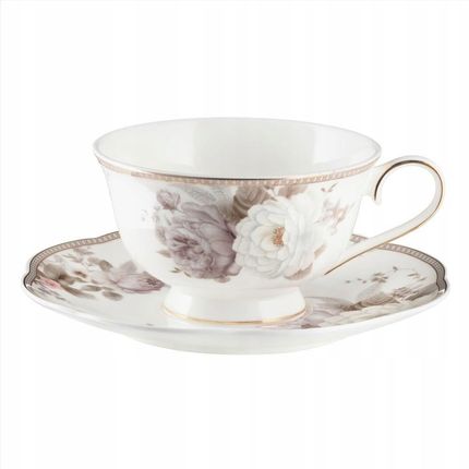 Villa Italia Filiżanka Do Herbaty Porcelanowa 200ml Ze Spodkiem Charlotte (CX348)