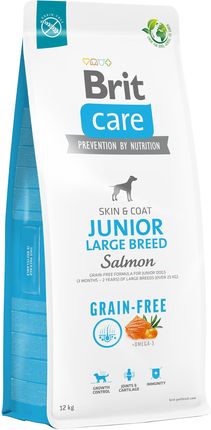 Brit Care Grain Free Junior Large Breed Salmon 12Kg