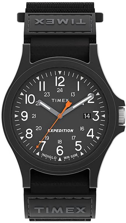 Timex Mannen Analoog Horloge Met Een Stoffen Band Expeditie Acadia, Zwart, Stijlvol Timex Mannen Analoog Horloge Met Een Stoffen Band Expeditie Acadia, Zwart, Stijlvol