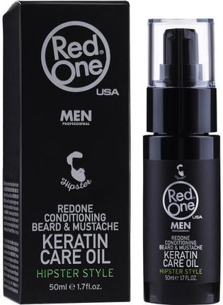Redone  Red One Conditioning Beard & Mustache Keratin Care Oil Odżywczy Olejek Keratynowy Olejek Do Brody 50 ml