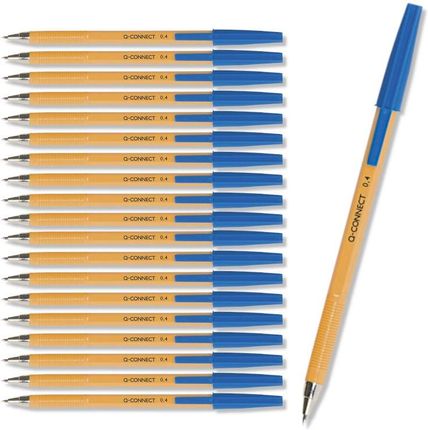 Q Connect 20X Długopis Z Wymiennym Wkładem 0 4Mm Niebieski