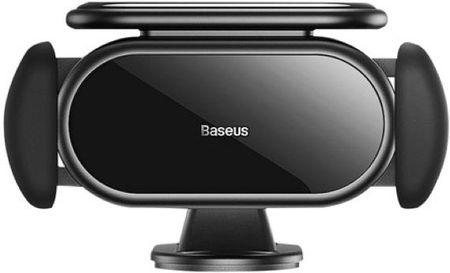 Samochodowy uchwyt elektryczny do telefonu Baseus Steel Cannon Pro z ładowarką solarną na deskę rozdzielczą - czarny (SUGP010001)