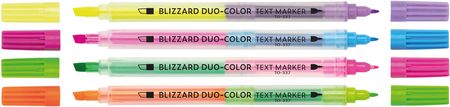 Toma Zakreślacze Dwustronne Blizzard Duo Color To 337 Zestaw 4 Kolorów