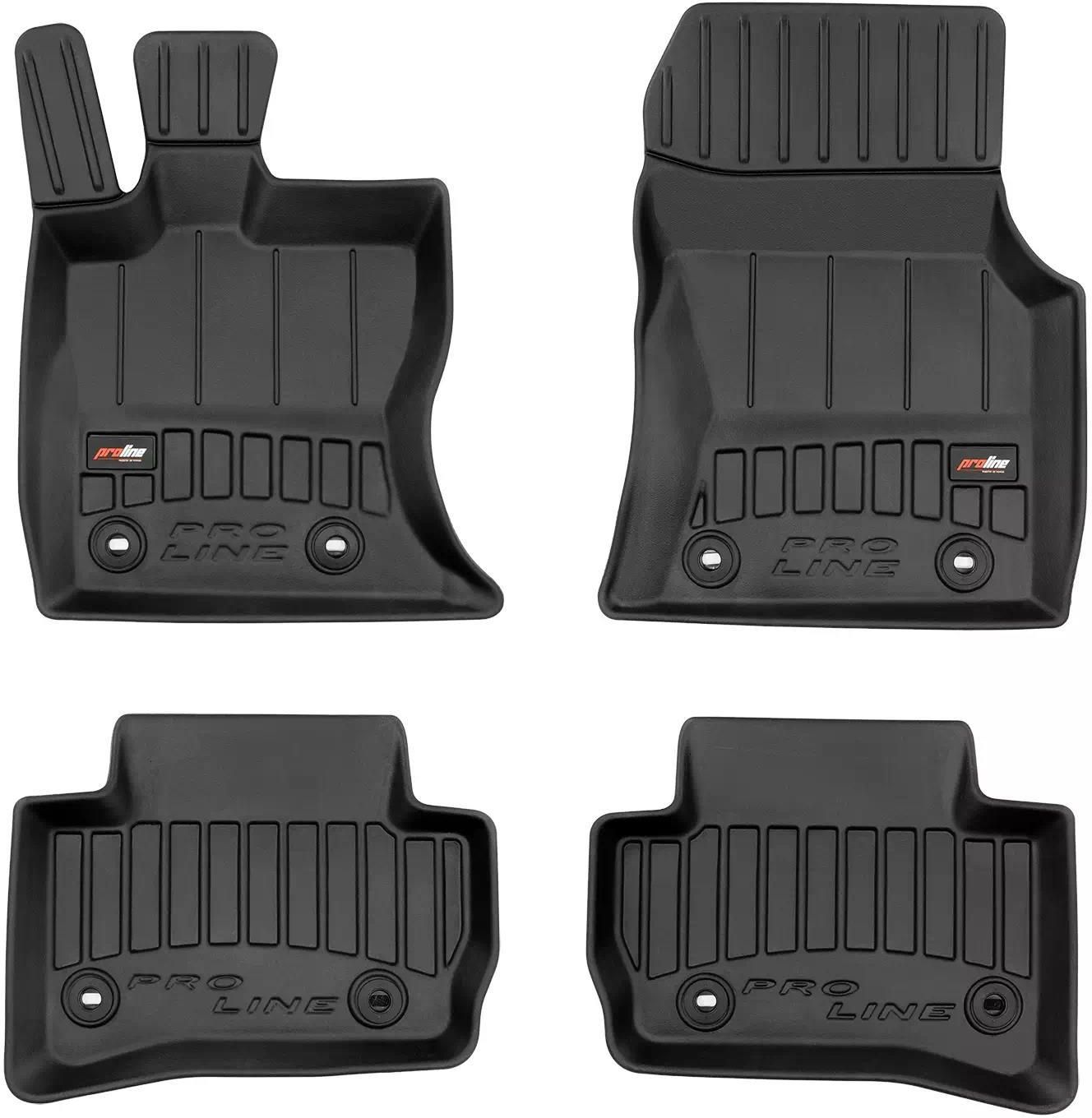 Genuine Jaguar Luxury Tailored Rubber Floor Mat Set For F-Pace (2016+) - Black