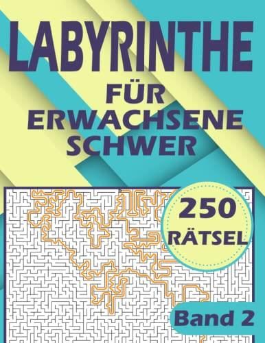 Labyrinthe für Erwachsene Schwer band 2: 250 Labyrinthe Schwer mit