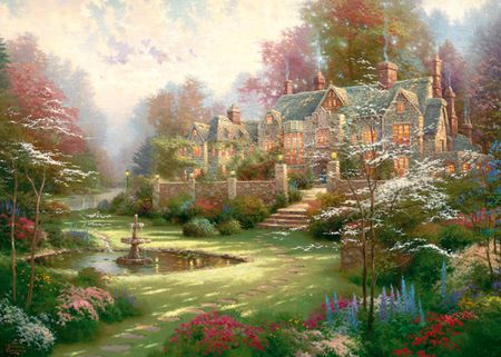 Schmidt Puzzle 2000El. Thomas Kinkade Wiosenny Ogród