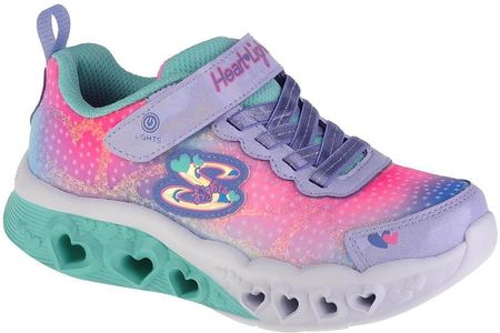 buty sneakers dla dziewczynki Skechers Flutter Heart Lights 302315L-LVMT