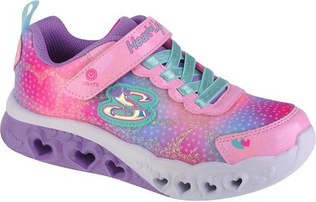 buty sneakers dla dziewczynki Skechers Flutter Heart Lights 302315L-PKMT