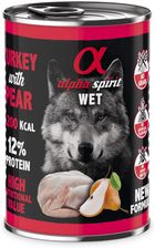 Alpha Spirit Mokra Karma Dla Dorosłych Psów Wszystkich Ras Z Indykiem I Gruszką 400G
