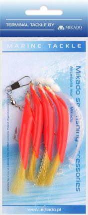 Mikado Zestaw Morski Hair Tube Rig Czerwono Żółty