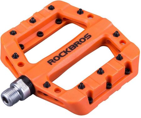 Rockbros Pedały Rowerowe Platformowe Nylonowe Pomarańczowy