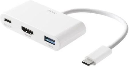 Deltaco USB-C till HDMI/USB A adapter 4K 30Hz US (USBCHDMI23)