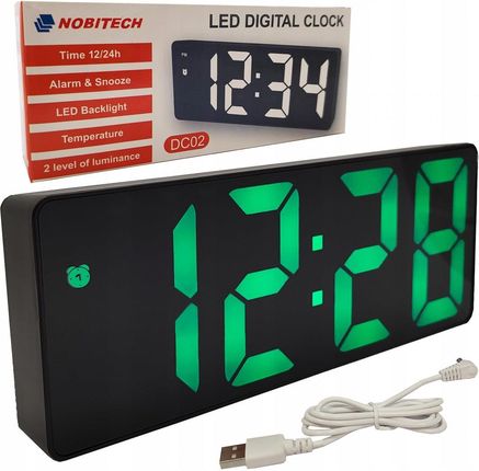 Zegar elektroniczny DC02 budzik LED cyfrowy termometr