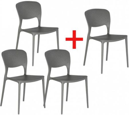 B2B Partner Plastikowe Krzesło Do Jadalni Easy Ii 3+1 917014