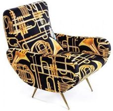 Zdjęcie Seletti Fotel Trumpets Czarny 10146 - Tarczyn