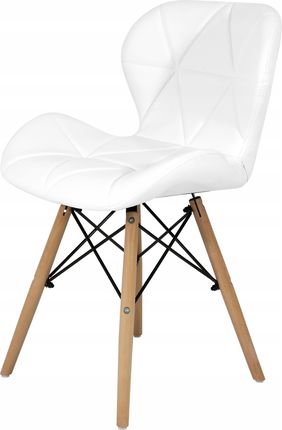 Eurostyle Krzesło Tapicerowane Skandynawskie Pikowane Białe 3E30433E-9663-42Bf-9076-89B60A20D61E