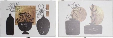 Dkd Home Decor Narzuta Wazon 46,5X6 31,5 Cm 2 Sztuk Drewno Mdf 12177006