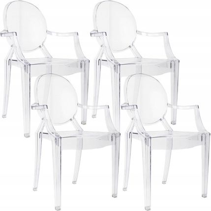 Bm Design Zestaw Krzeseł Transparentnych Glamour Do Salonu 9E11Dbc9-633C-4438-850F-24Adbac5Eefc