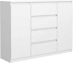 meble masztalerz Ladekast met 6 Lades - Houten Dressoir voor Slaapkamer en Woonkamer - Modern Design Ruimtebesparende Chest of Drawers 120x78,5x39 cm - Zwart met Glanzende Voorkant
