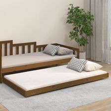 vidaXL Rama Łóżka Miodowy Brąz 90X200 Cm Lite Drewno Sosnowe 12508181