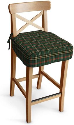 Dekoria Siedzisko Na Krzesło Barowe Ingolf Zielono Czerwona Kratka Bristol 897-142-69