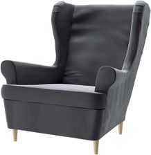 Dekoria Pokrowiec Na Fotel Strandmon Grafitowy Szary 40X20X40Cm Velvet 1287-704-12