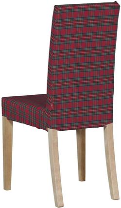 Dekoria Sukienka Na Krzesło Harry Krótka Czerwona Kratka Bristol 587-126-29