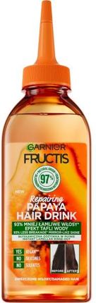 Garnier Fructis Hair Drink Papaya Błyskawiczna Odżywka Lamellarna W Płynie 200 ml