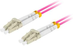 Lanberg Patchcord światłowodowy MM LC/UPC-LC/UPC DUPLEX 3.0MM OM4 50/125 LSZH 15m fioletowy