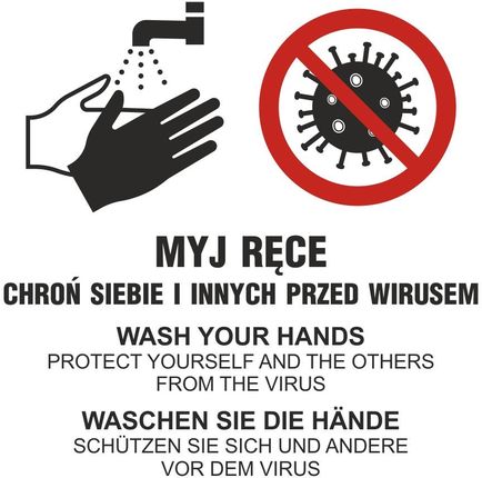 Tdc Myj Ręce- Chroń Siebie I Innych Przed Wirusem 15x15 Cm Folia (PA102C1FN)