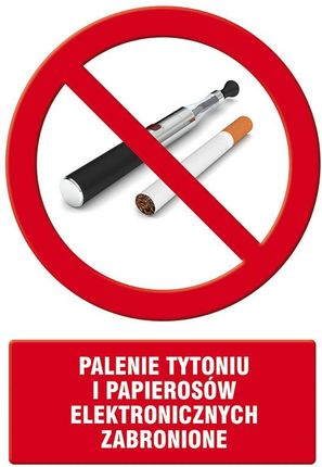 Tdc Palenie Tytoniu I Papierosów Elektronicznych Zabronione 21X29 7 Cm Pcv 1mm (PC512DJPN)