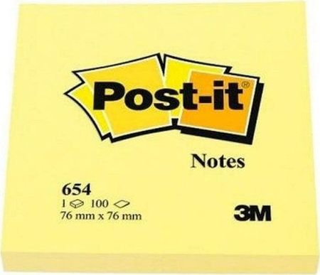 Post It Post It Karteczki Przyklejane Canary Yellow Żółty 7 6 X Cm 24Szt. (76 76 Mm)