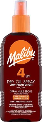 Malibu Dry Oil Spray SPF4 Olejek Brązujący Do Opalania 200ml