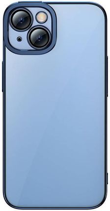 Zestaw Ochronny Baseus Glitter Przeźroczyste Etui I Szkło Hartowane Do Iphone 14 Plus (Niebieski)