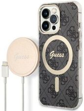 Etui Guess 4G Print Do Apple Iphone 13 Pro Max Czarny + Ładowarka Magsafe