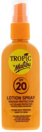 Tropic By Malibu Lotion Spray SPF20 Olejek Brązujący Do Opalania 100ml