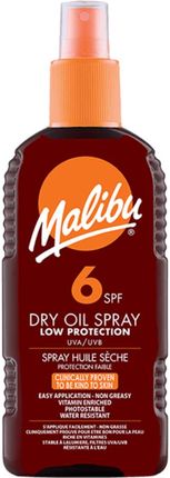 Malibu Dry Oil Spray SPF6 Olejek Brązujący Do Opalania 200ml