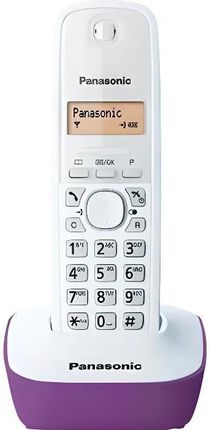 Panasonic KX-TG1611FRF Solo Bezprzewodowa automatyczna sekretarka bialy fioletowy