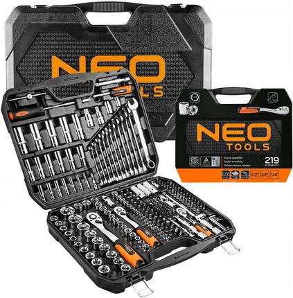 Neo Tools Zestaw Klucze Nasadowe 1/2 3/8 1/4 219El Crv 08671_Px