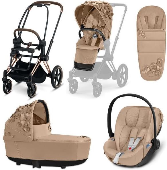 Wózek Cybex Priam 2.0 Simply Flowers Beige Głęboko Spacerowy