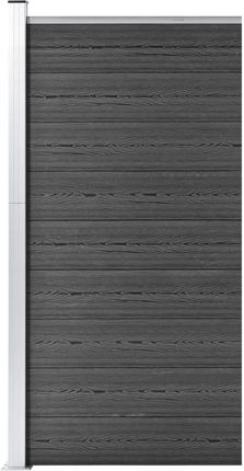 Emaga Vidaxl Panel Ogrodzeniowy Z Wpc, 95X186 cm Czarny