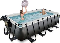 Zdjęcie Basen Exit Black Leather 400X200X100cm Z Pompą Filtrującą Sand I Pokrywą Czarn - Wilamowice